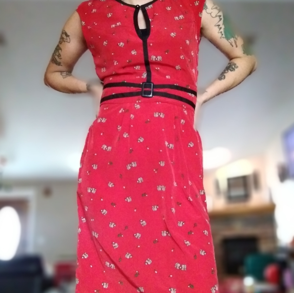 Trollied squirrel dress